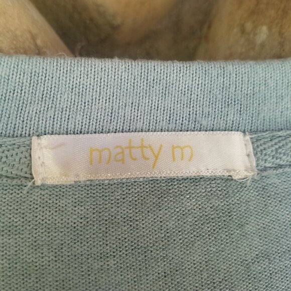 Matty M Light Blue V-Neck Sweater - Picture 3 of 6